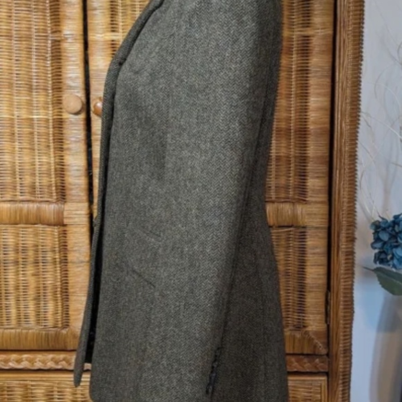 Ralph Lauren Brown/Olive Herringbone Eques Jacket w/ Velvet Collar SIZE 4 - Picture 4 of 8